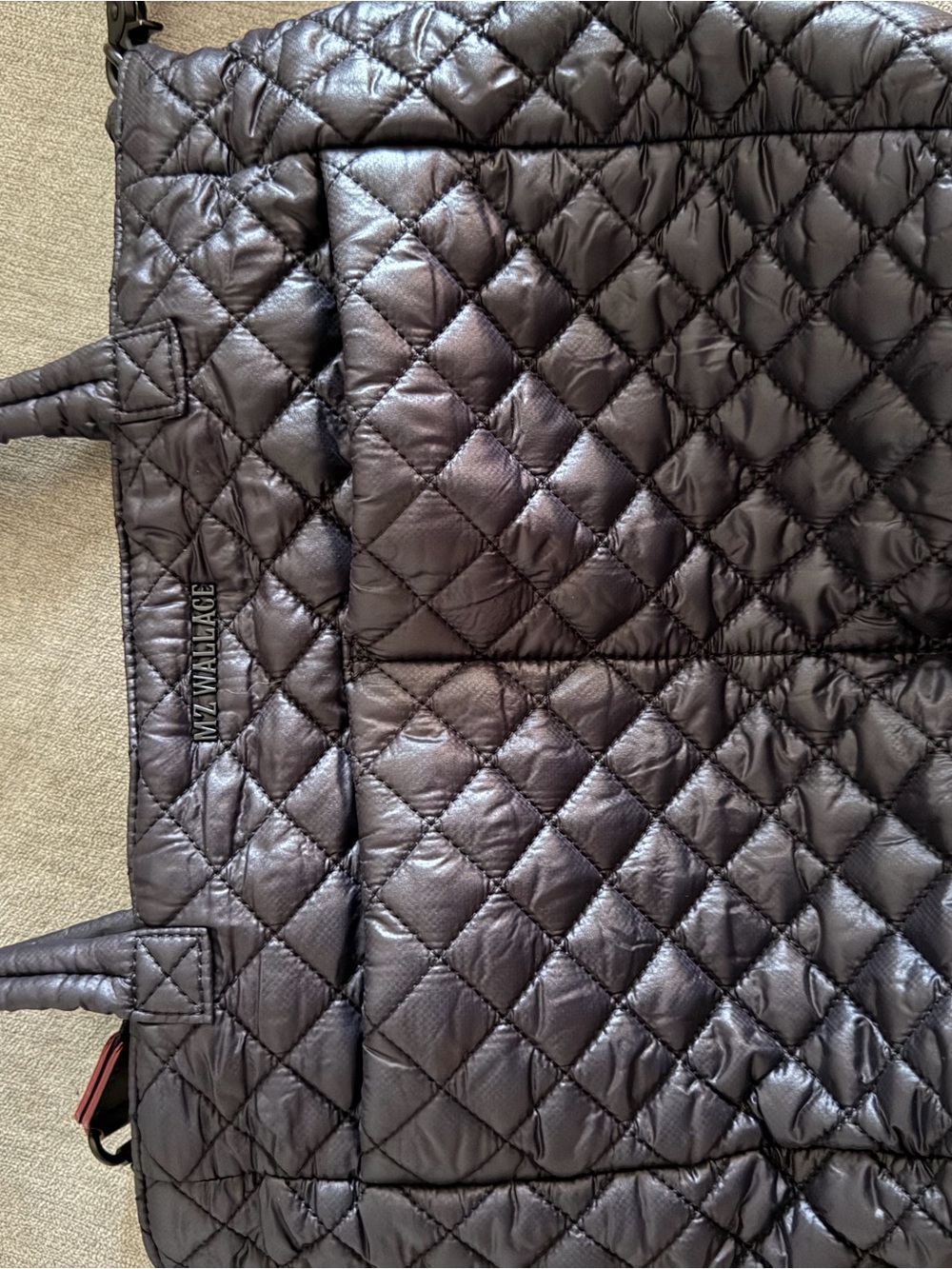 MZ Wallace Quilted Tote Bag - black - large with crossbody strap
